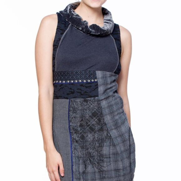 Anvrdie Angels Never Die Grey Turtleneck Dress Size 2 - Picture 1 of 7
